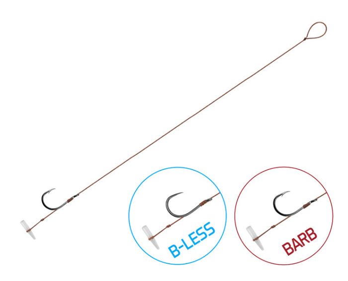 Kötött horog Delphin Proxi Quickstop / 6db - 8cm / 0,10mm / BARB #8