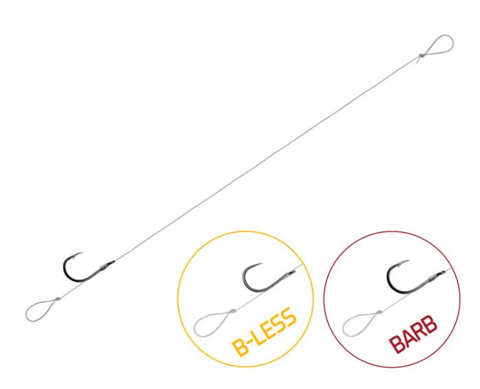 Kötött horog Delphin FLR Loop / 6db - 12cm / 0,22mm / BARB #6