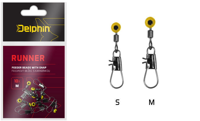 Feeder futó és forgó kapoccsal Delphin RUNNER / 10db - M