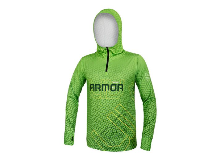 Delphin UV ARMOR 50+ Kapucnis hosszúujjú póló - Neon (XL)