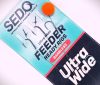 SEDO Ultra Wide Barbless Feeder – előkötött szakáll nélküli feeder horogelőke - 12-os horoggal, 0.10mm-es fonott damillal, 7mm-es csalitüskével (3db)