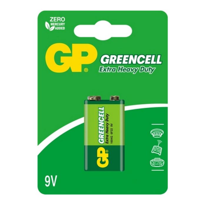 GP GREENCELL 9V ELEM 1604G FÉLTARTÓS bliszteres 1 db.