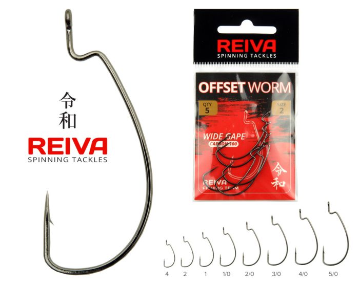 Reiva Offset Worm 5/0-as  3db/cs