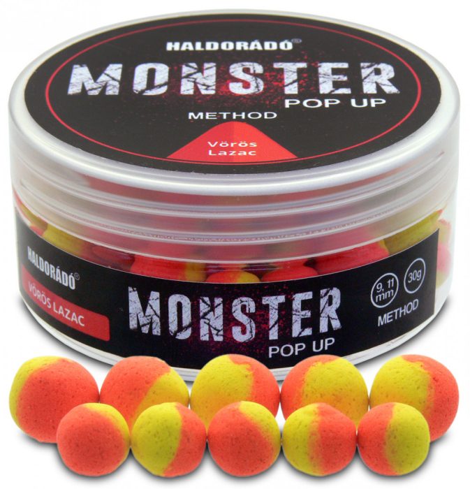 Haldorádó MONSTER Pop Up Method 9, 11 mm - Vörös Lazac