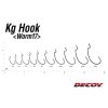 DECOY WORM17 KG HOOK #6 NS BLACK 9PCS/BAG