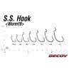 DECOY WORM19 SS HOOK #2 NS BLACK 9PCS/BAG