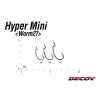 DECOY WORM27 HYPER MINI #4 NS BLACK 9PCS/BAG