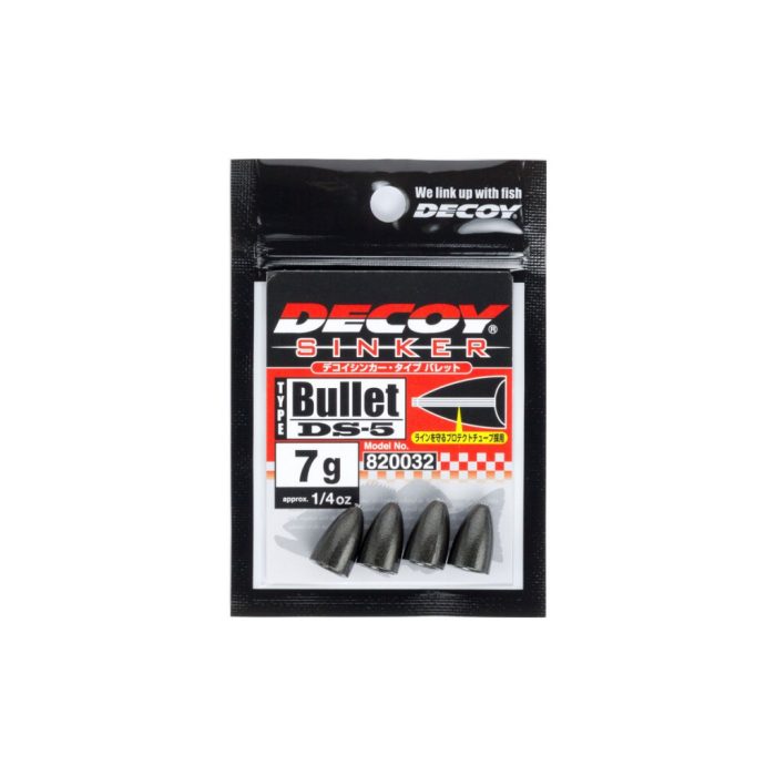 DS-5 DECOY SINKER TYPE BULLET 7G GUN BLACK 4PCS/BAG