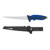 MUSTAD 7" 4116 STAINLESS STEEL FILLET KNIFE - POLISHED BLADE FINISH BLUE